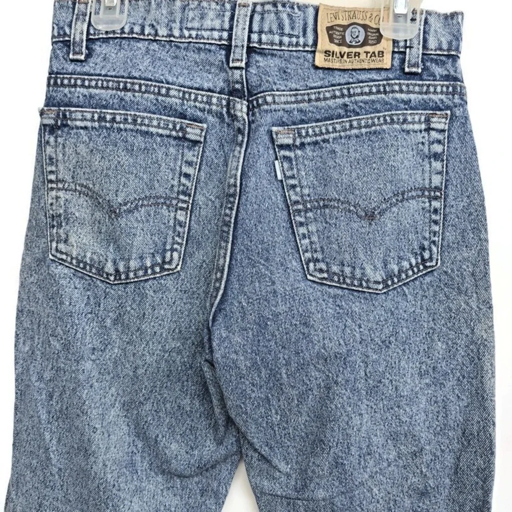 Vintage Levis SilverTab 512 Acid Wash Jeans Mens 32x32 Blue Tapered Made in USA